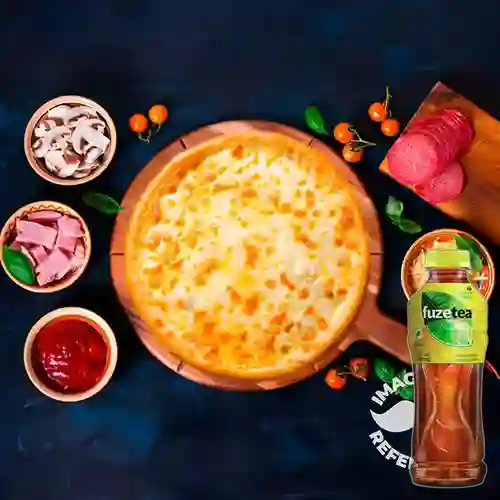 Combo Porción Pizza Jalapeña + Fuze Tea Limón 500 ml