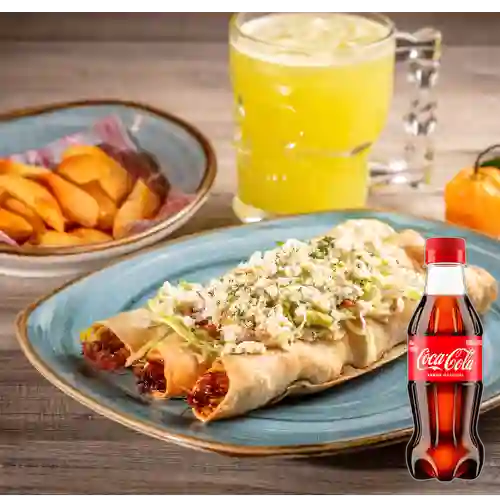 Combo Flautas Mixtos + Coca Cola Original 250ML