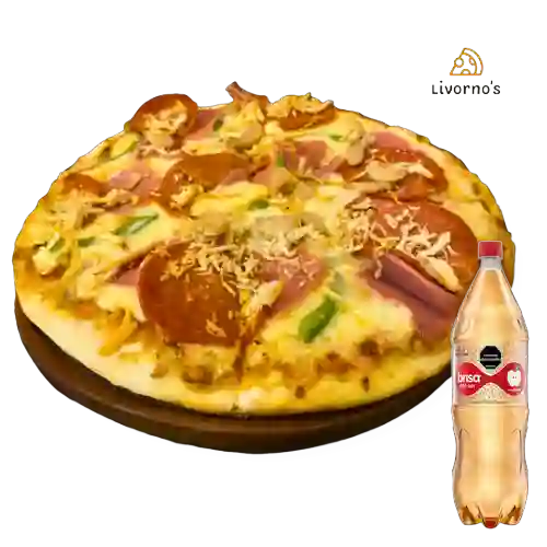 Combo Pizza Livorno's Small +Brisa Sabor Manzana 1.5l