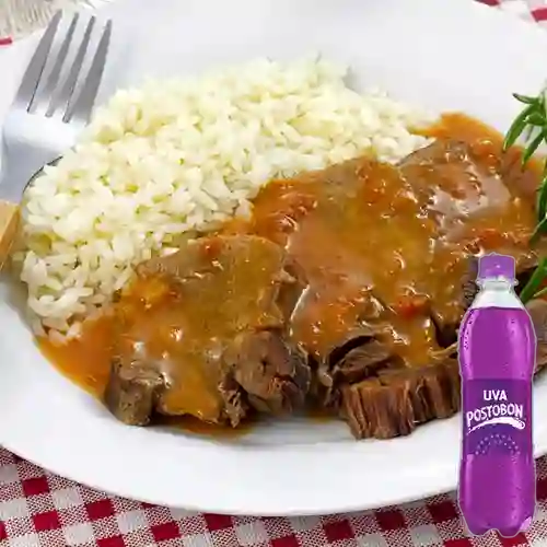 Combo Lengua en Salsa + Postobon Uva 400 ml