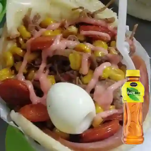 Combo Arepa Criolla + Fuze Tea Limón 400ML