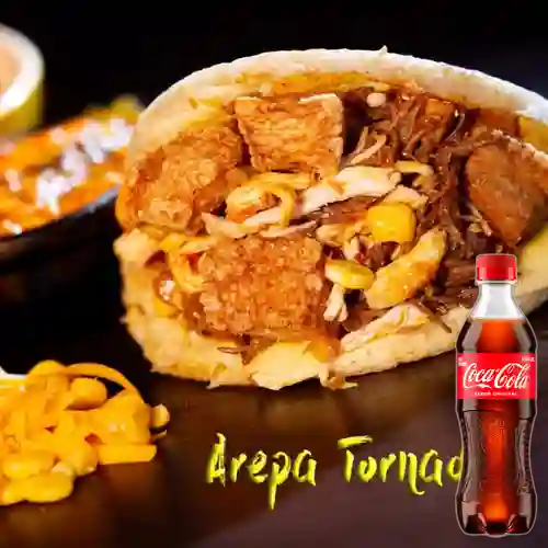 Combo Arepa Tornado + Coca Cola Original 400 ml