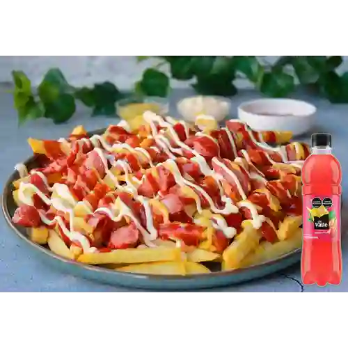 Salchipapas Especial +Del Valle Mango&Fresa 500ml