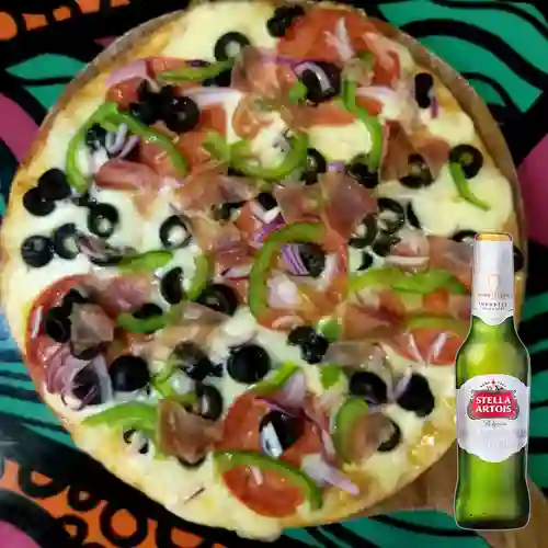 Combo Pizza Española + Stella Artois Bot. 330ml
