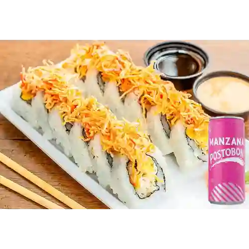 Combo Sushi Rock y Roll + Postobón Manzana 269 ml
