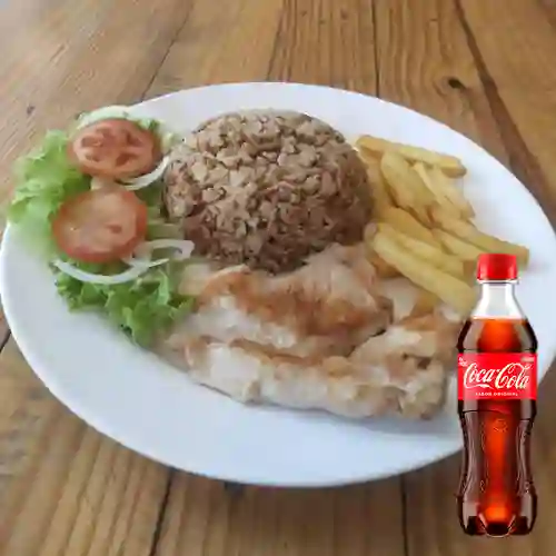 Pechuga Asada c/ Arroz de Coco +Cocacola Org 400ml
