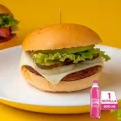 Combo Hamburguesa Clásica + Manzana Postobón 400 ml