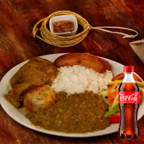 Combo Bandeja c/ Carne Sudada +Cocacola Orig 400ml