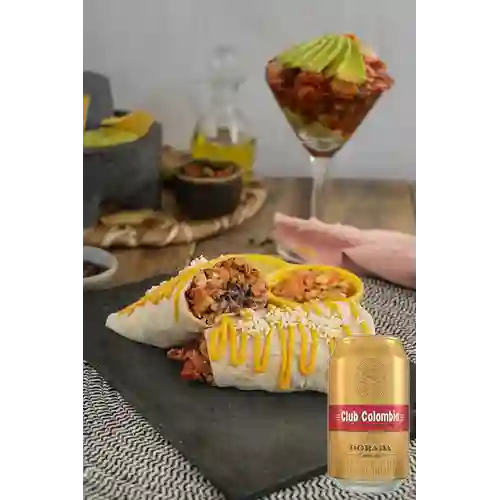 Combo Burritos de Pastor + Club col. Dorada Lta 330ml