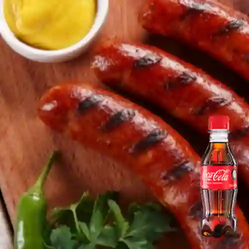 Chorizos c/ Chimichurri Argentino +Cocacola 250ml