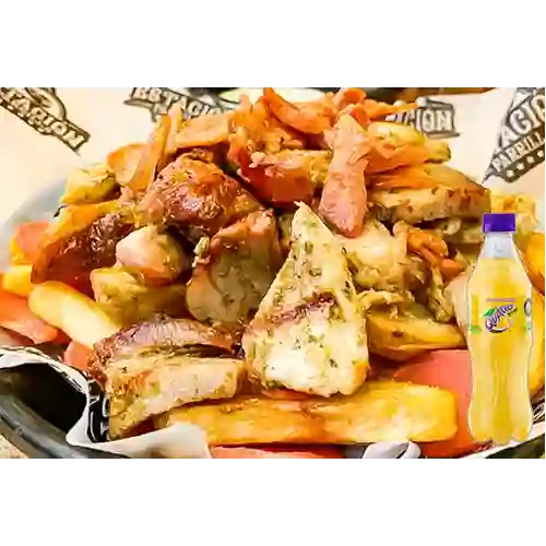 Combo Salchipapa Estación + Quatro Original 400ML