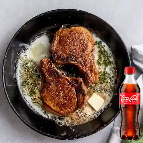 Combo Chuleta Asada + Coca Cola Original 400ml