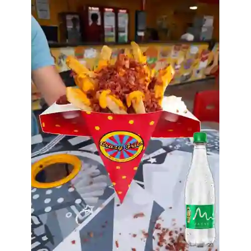 Combo Tocineta y Cheddar + Manantial Con Gas 600 ml