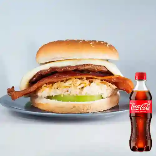 Hamburguesa Especial Queso&Tocineta +CocaCola Org 400ml