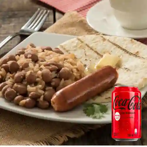 Combo Desayuno Tradicional + Coca Cola Sin Azúcar 330ML