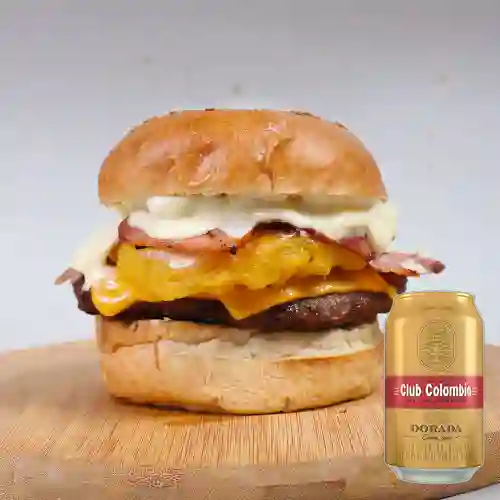 Combo Hamburguesa Mix + Club col. Dorada Lta 330ml