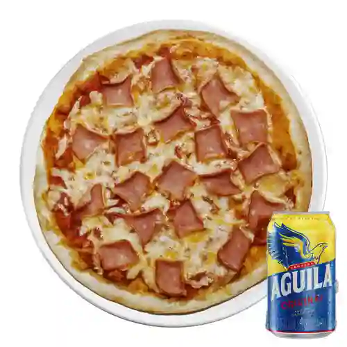Combo Pizza Jamón&Queso + Aguila Orig Lta 330ml