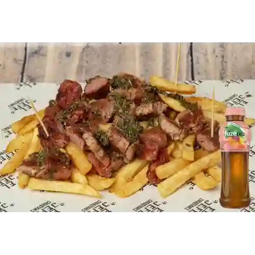 Combo Choripapas + Fuze Tea Durazno 400ML