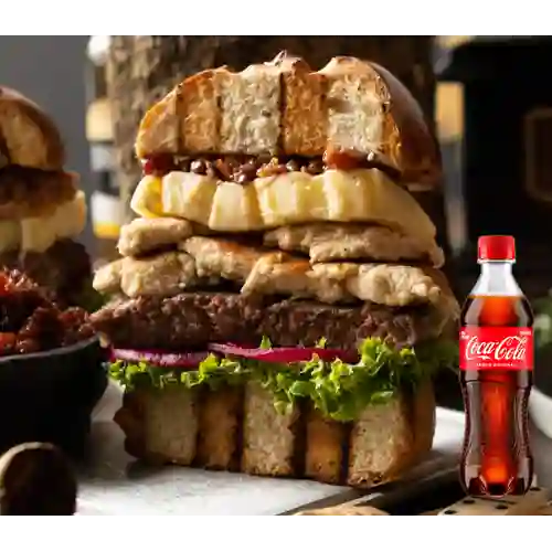 Hamburguesa San Victorino +Papas +CocaCola Normal 400ml