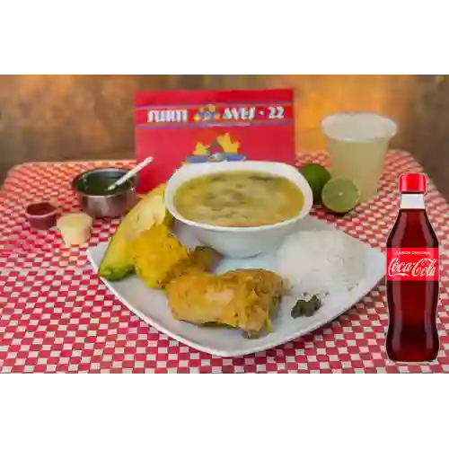 Combo Sopa Ajiaco c/ Pollo +Cocacola Orig 350ml