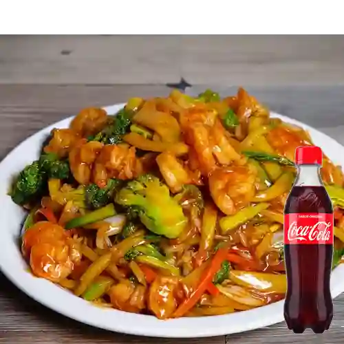 Combo 31.Chop Suey de la Casa 5 Carnes +Cocacola 400ml