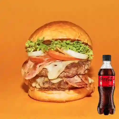 Combo Hamburguesa Doble Raj +Cocacola S/az 400ml
