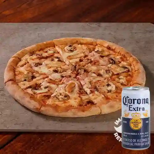 Combo Pollo con Champiñón + Cerveza Corona Lta 269ml