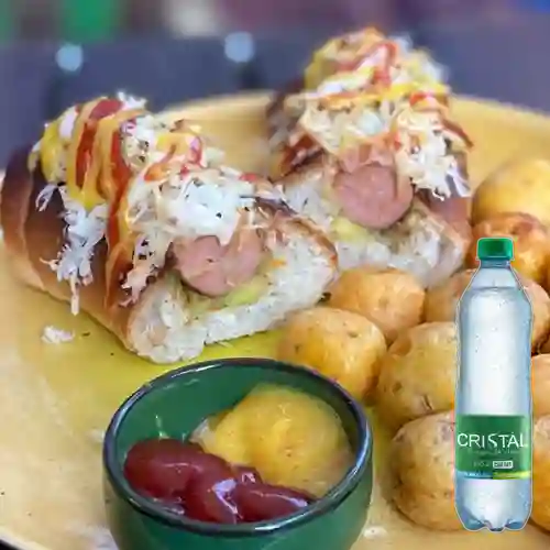 Mini Perros Calientes +Criollas +Cristal C/gas 600ml
