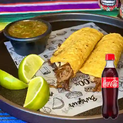 Combo Taco Birria + Coca-Cola Sabor Original 400 ml