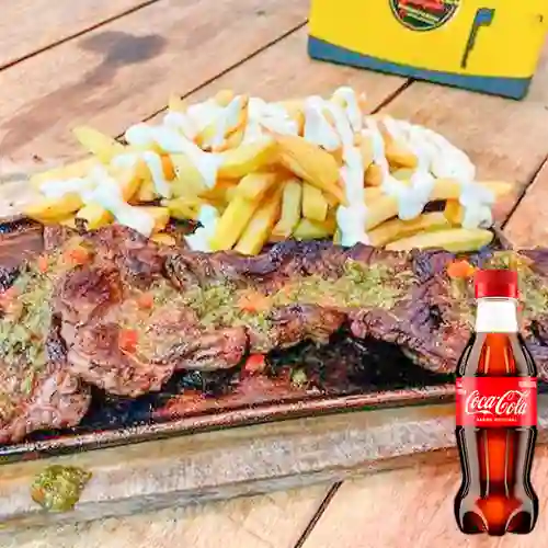 Combo Carne en Bistec + Coca Cola Original 250ML