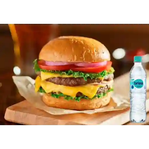 Combo Hamburguesas 100% Res Doble +Brisa S/gas 600ML