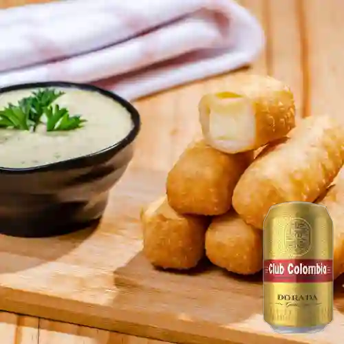 Combo Ración de Tequeños + Club Colombia Dorada 300 ml