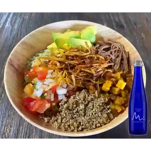 Combo Bowl de Res + Manantial Sin Gas 400 ml