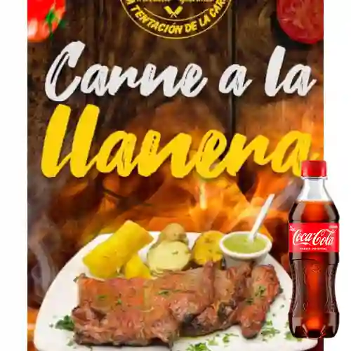 Combo Carne a la Llanera 220 gr +Cocacola Orig 400ml