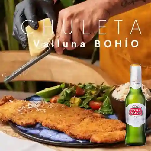 Combo Chuleta Valluna Bohio + Stella Artois Bot. 330ml