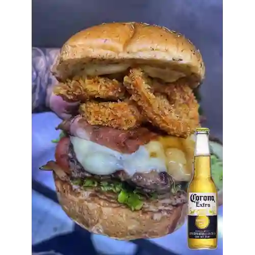 Combo Hamburguesa Catapulta + Corona Extra 355 ml