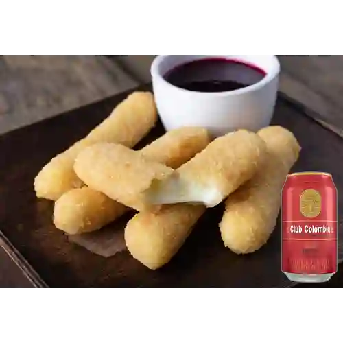 Combo Palitos de Queso X5 + Club col. Roja Lta 330ml