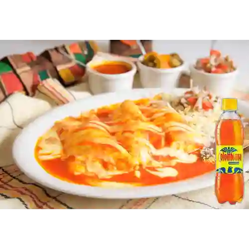 Enchiladas Suizas c/opción Vegetariana +Colombiana 400ml