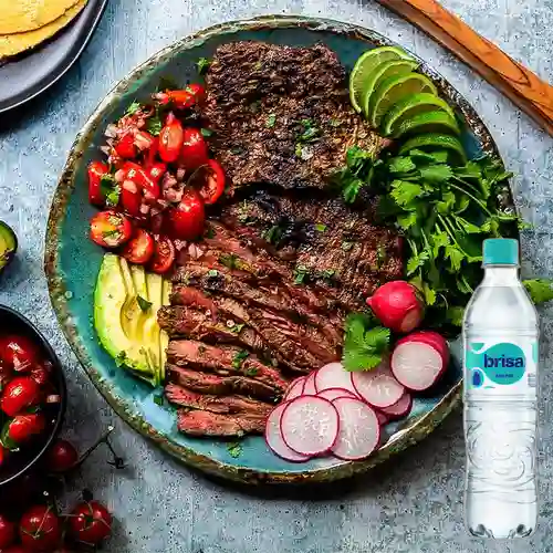 Combo Carne Asada 150 gr + Brisa Sin Gas 600ML