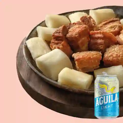 Combo Chicharrón + Cerveza Aguila Light Lta 330ml