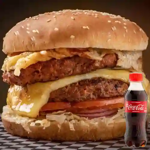 Combo Hamburguesa Doble Carne +Cocacola Orig 200ml