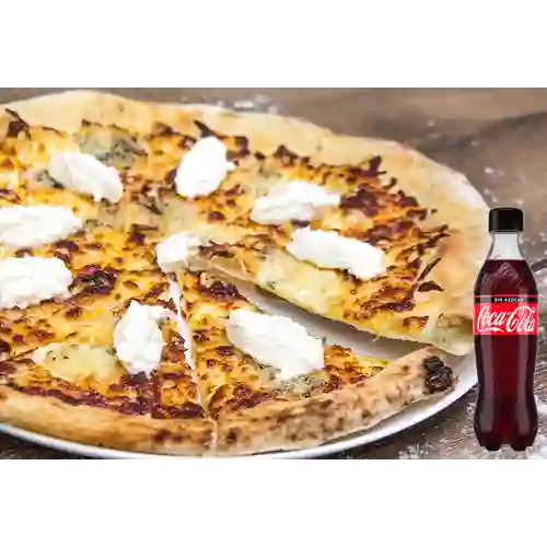 Combo Pizza Quattro Formaggi +Cocacola S/az 500ml
