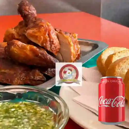 Combo 1/2 Pollo Asado +Cocacola Orig 330 ml