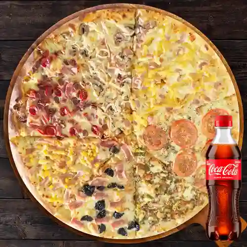 Combo Porción de Pizza Mexicana. + Cocacola Orig 400ml