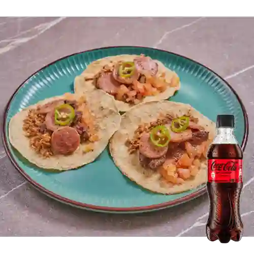 Combo Taco Campechano X 3 +Cocacola S/az 400ml
