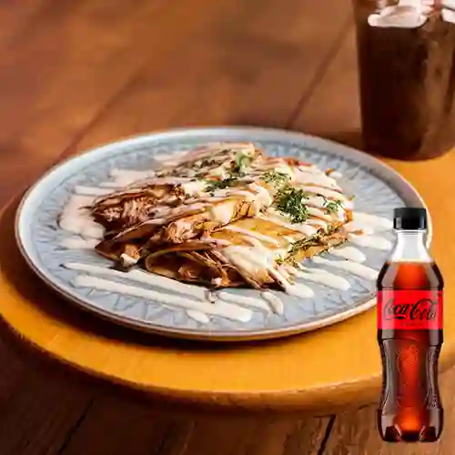 Combo 3 Quesadillas S/ Proteina +Cocacola ZERO 400ml