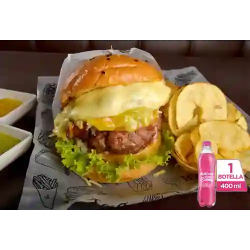 Combo Angus Tradicional + Postobón Manzana 400 ml