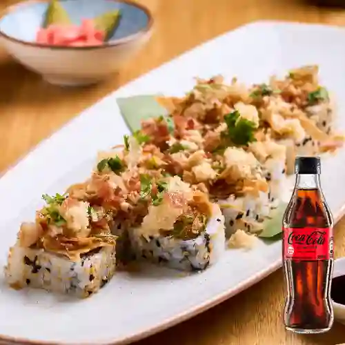 Combo Sushi Cevichado Crunchy X5 +Cocacola S/az 300ML