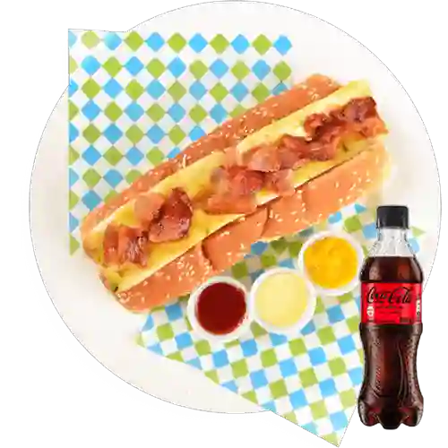Combo Perro Mr. Burger + Coca Cola Sin Azúcar 400 ml