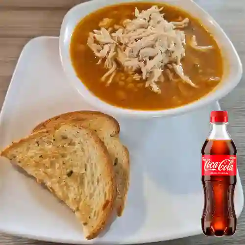 Combo Sopita de Pollo + Coca Cola Original 400 ml